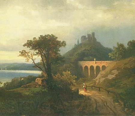 Johann Koler Italian landscape France oil painting art